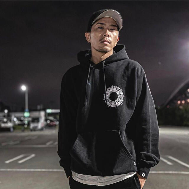 【XL/黒】EXAMPLE ROUND LOGO HOODIE LIMITED