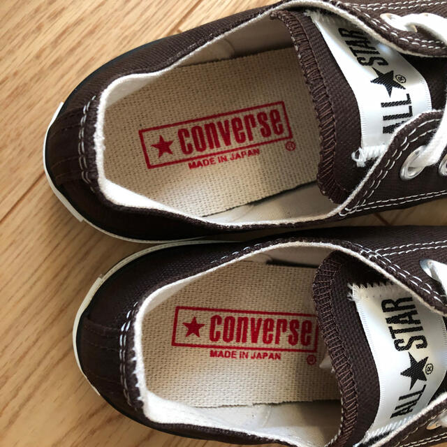 CONVERSE(コンバース)の美品コンバースオールスターメイドインジャパン日本製ダークブラウン4.5 23.5 レディースの靴/シューズ(スニーカー)の商品写真