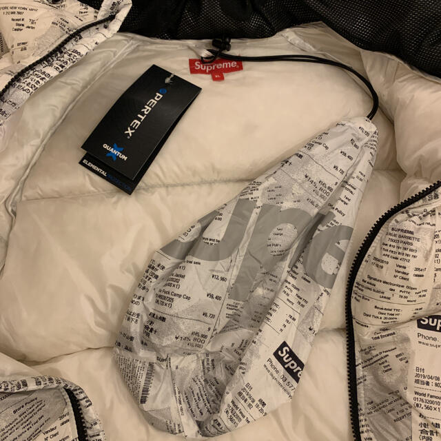 supreme hooded down jacket XL