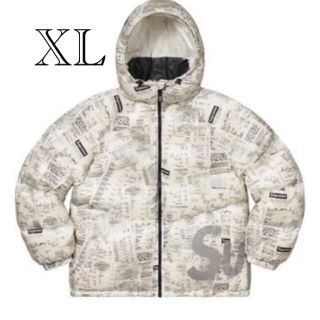 supreme hooded down jacket XL