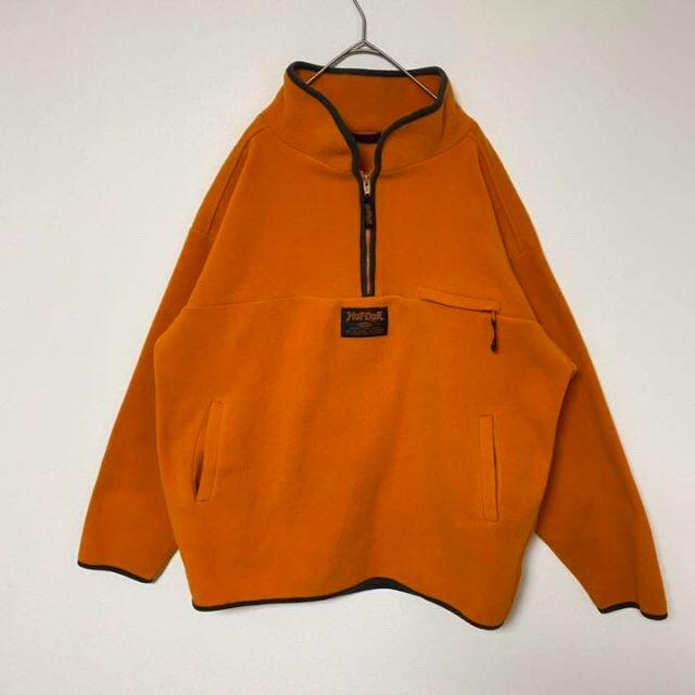 patagonia(パタゴニア)のVintage 80s スナップT フリースジャケット　オレンジ　ポケット付き メンズのジャケット/アウター(ダウンジャケット)の商品写真