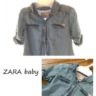 ザラ(ZARA)のザラベビー♡デニム風シャツ(シャツ/カットソー)