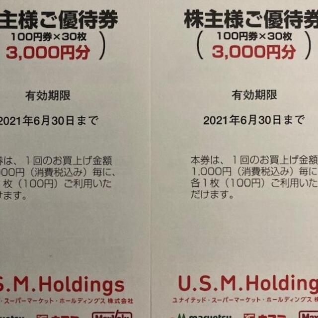 最大81%OFFクーポン USMH 株主優待 6000円分 ienomat.com.br