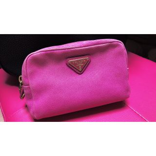 PRADA ポーチ ピンク プラダ カナパ