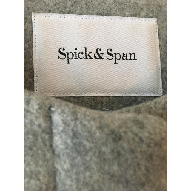 Spick & Span(スピックアンドスパン)のスピックアンドスパン ノーカラーコート グレー spick-and-span レディースのジャケット/アウター(ロングコート)の商品写真