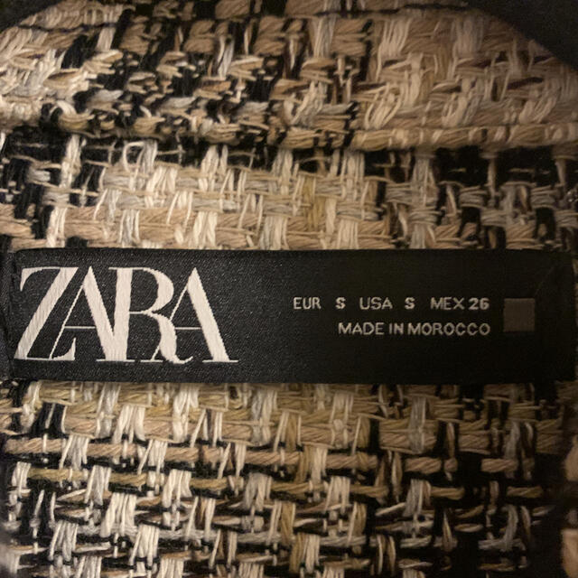 ZARA(ザラ)のテクスチャー入りチェック柄シャツジャケット レディースのジャケット/アウター(テーラードジャケット)の商品写真