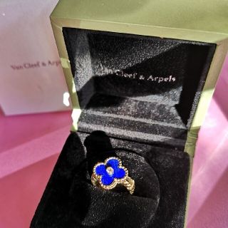 ヴァンクリーフアンドアーペル(Van Cleef & Arpels)の《ヴァンクリーフ＆アーペル》ラピスラズリ💙ヴィンテージ アルハンブラ  リング(リング(指輪))