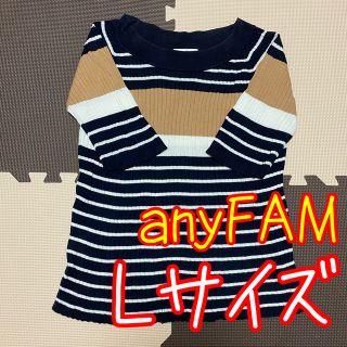 エニィファム(anyFAM)の【穴あり】anyFAM 半袖ニット サイズ3 Lサイズ相当(ニット/セーター)