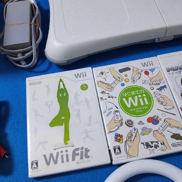 任天堂Wii 本体人気ゲーム3点セット  マリカー Wii Fit 太鼓の達人