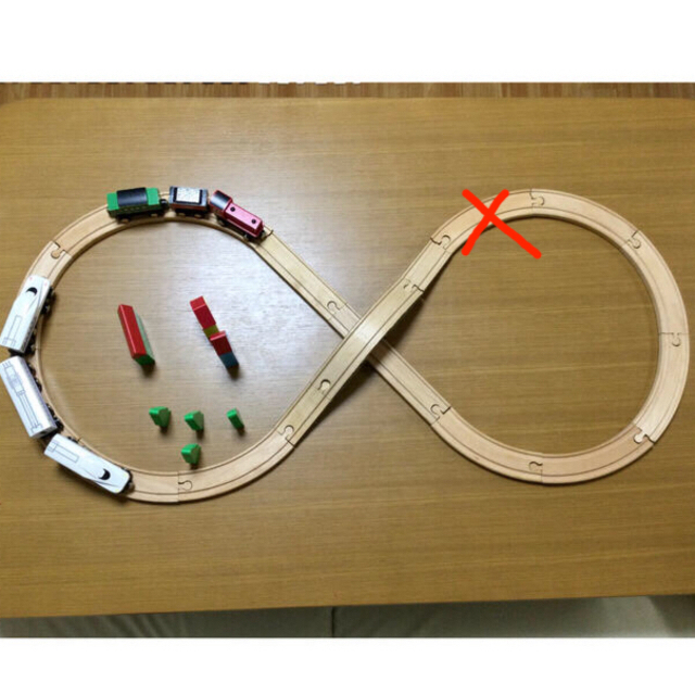 トイザらス(トイザラス)の訳あり⚠️木製 新幹線＆蒸気機関車 情景セット キッズ/ベビー/マタニティのおもちゃ(電車のおもちゃ/車)の商品写真