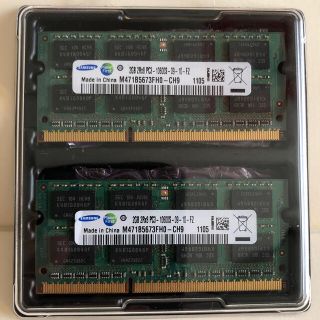 サムスン(SAMSUNG)の【中古】サムスン　ノートPC用メモリ　2GBx2(ノートPC)