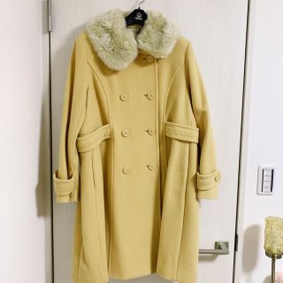 ジェーンマープル(JaneMarple)の【美品】Jane Marple♡プリンセスファーコート♡マスタード(ロングコート)