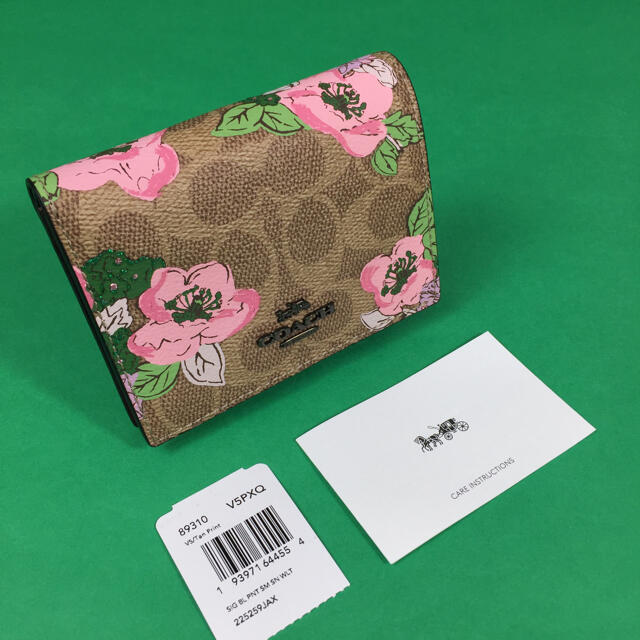 COACH(コーチ)のコーチ シグネチャー キャンバス ブラッサム 二つ折り財布 財布 花柄 新品 レディースのファッション小物(財布)の商品写真