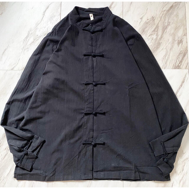 Yohji Yamamoto - dead stock xxxxl オーバーサイズ 黒 チャイナシャツ ...