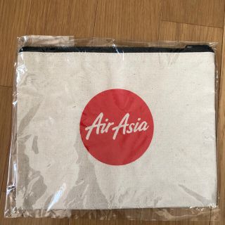 【新品未使用】エアアジアのポーチ(旅行用品)