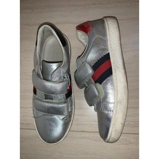 グッチ(Gucci)のGUCCI グッチ　チルドレンズ　キッズ　エースレザースニーカー  31 (スニーカー)