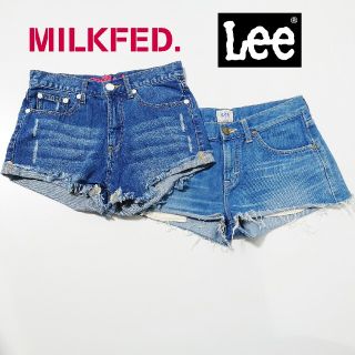 ミルクフェド(MILKFED.)のMILKFED. × Lee デニムショートパンツセット(ショートパンツ)