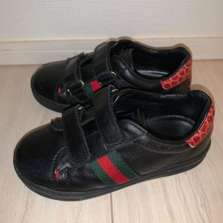 グッチ(Gucci)のGUCCI グッチ　チルドレンズ　キッズ　エース　レザースニーカー  26 (スニーカー)