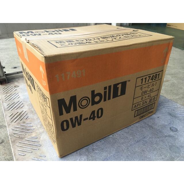 送料無料 4L×6本モービル エンジンオイル Mobil1 0W-40