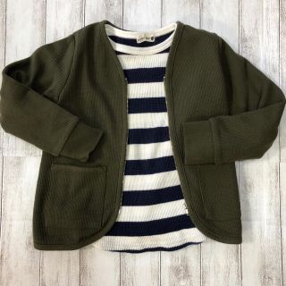 ブランシェス(Branshes)の【美品】子供服 branshes ワッフルカーディガン　110cm(Tシャツ/カットソー)