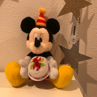 ディズニー(Disney)のミッキー　誕生日 限定 ぬいぐるみキーホルダー(キャラクターグッズ)