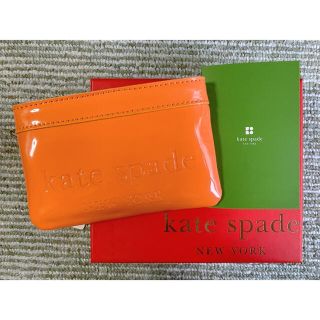 ケイトスペードニューヨーク(kate spade new york)の【未使用】Kate spade  ミニポーチ  オレンジ×ピンク(ポーチ)