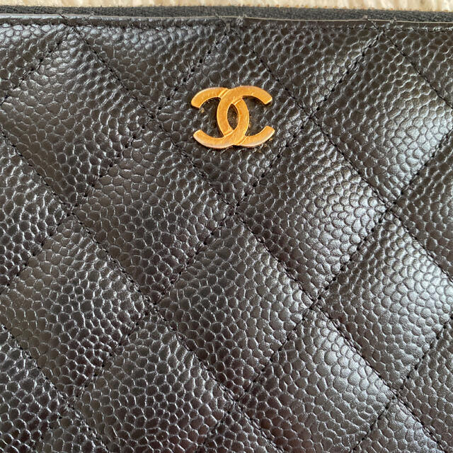 CHANEL(シャネル)のあずきな様専用　CHANEL シャネル　長財布　キャビアスキン　ブラック　 レディースのファッション小物(財布)の商品写真