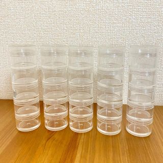 ムジルシリョウヒン(MUJI (無印良品))の無印良品 アクリル小分けケース パーツケース ハンドメイド 5段×5本(各種パーツ)