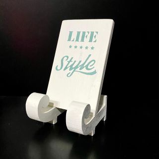 nako様専用　スマホスタンド 木製 LIFE Style アースホワイト(その他)