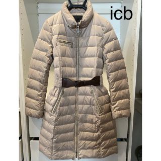 アイシービー(ICB)の値下げ★icB【アイシービー】ベージュ ダウン Lサイズ●フード欠品●(ダウンコート)