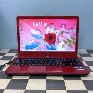 ラズベリーレッドNECノートパソコン Core i3 Windows10