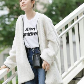 アダムエロぺ(Adam et Rope')のADAM ET ROPE' リバーシブルボアコート　19aw (ロングコート)