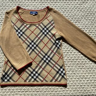 バーバリーブルーレーベル(BURBERRY BLUE LABEL)の値下げ★【バーバリー】ノバチェック ニットMサイズ バーバリーチェック(ニット/セーター)