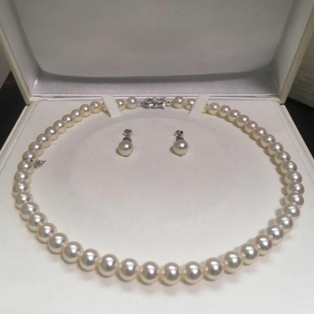 【本物保証】 超美品 ミキモト MIKIMOTO ネックレス K18WG パール