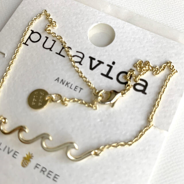 Pura Vida(プラヴィダ)のPuravida☆アンクレット【Delicate Wave・Gold】 レディースのアクセサリー(アンクレット)の商品写真