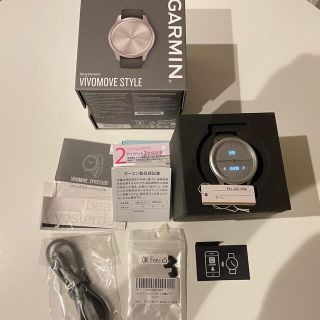 ガーミン(GARMIN)の保証有　超美品！　Vivomove style モスグリーン/シルバー(腕時計(デジタル))