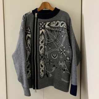 サカイ(sacai)の20aw 完売　sacai dr.woo バンダナデザインzipニット(ニット/セーター)