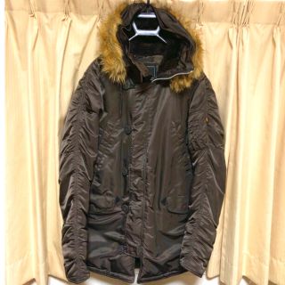 アルファインダストリーズ(ALPHA INDUSTRIES)のN-3B ダークブラウン　アルファインダストリー　メンズジャケット(ミリタリージャケット)