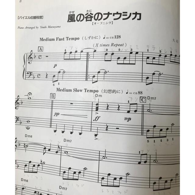 ピアノ楽譜 ジブリ ナウシカ ラピュタ トトロ 魔女宅 の通販 By じんりきこ S Shop ラクマ