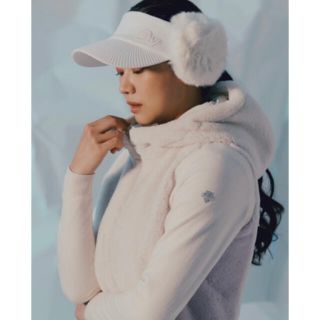 デサント(DESCENTE)の当日発送☆DESCENTE GOLF 韓国☆耳当て　サンバイザー　ホワイト(その他)