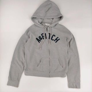 アバクロンビーアンドフィッチ(Abercrombie&Fitch)のアバクロンビー&フィッチ M ジップパーカー グレー トップス ロゴ フード付き(パーカー)