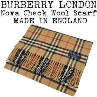 バーバリー(BURBERRY)の★美品★BURBERRY★バーバリー★ノバチェック マフラー★ウール★英国製★(マフラー)