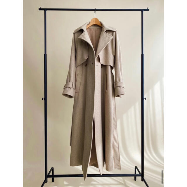 louren oversize wool trench coat