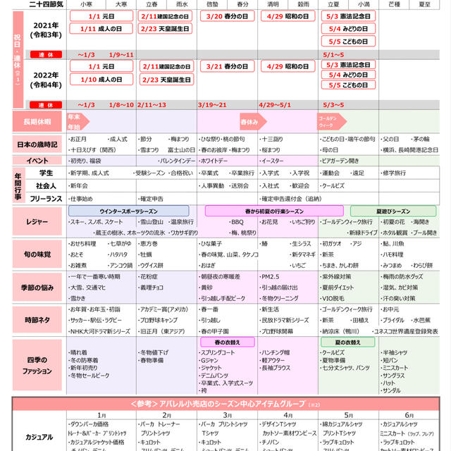 2021年 販促カレンダー（祝日改訂済） Ra003 インテリア/住まい/日用品の文房具(カレンダー/スケジュール)の商品写真