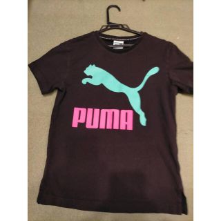 プーマ(PUMA)のPUMA 黒Tシャツ　ネオン色(Tシャツ(半袖/袖なし))