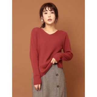 ショコラフィネローブ(chocol raffine robe)のchocol raffine robe Vネックニット(ニット/セーター)