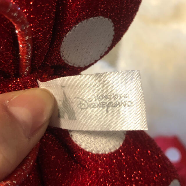 Disney(ディズニー)のミニーちゃん　手袋　ヘアゴム エンタメ/ホビーのおもちゃ/ぬいぐるみ(キャラクターグッズ)の商品写真