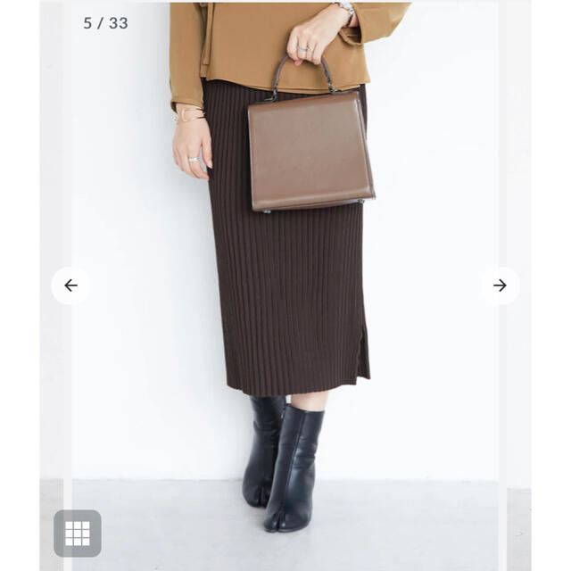 【おはな様専用】cohinaプリーツニットタイトスカート レディースのスカート(ロングスカート)の商品写真