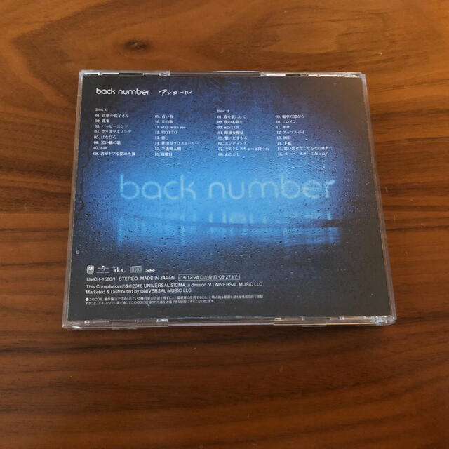 BACK NUMBER(バックナンバー)のback number ベストアルバム　アンコール エンタメ/ホビーのCD(ポップス/ロック(邦楽))の商品写真