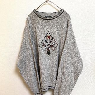 メンズ　レディース　スウェット　ニット　刺繍　ビンテージ　シンプル　レア　 (ニット/セーター)